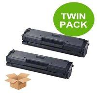 twinpack samsung mlt d111s black remanufactured toner cartridge