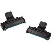 twinpack samsung mlt d1082s remanufactured black toner cartridges