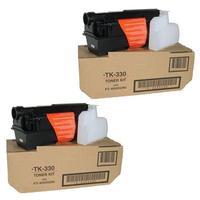 twin pack kyocera tk 330 original black high capacity toner cartridge