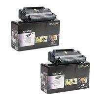 twin pack lexmark 12a4710 original black return program toner cartridg ...