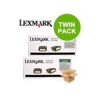 twin pack lexmark 12a6860 original black standard capacity toner cartr ...