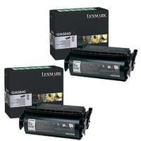 TWINPACK: Lexmark 12A5840 Original Black Prebate Standard Capacity Toner Cartridges