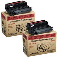 twinpack lexmark 1380520 original black high capacity toner cartridge