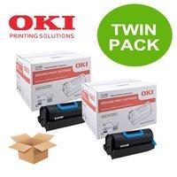 TWIN PACK : Oki 45439002 Black (Original) High Capacity Toner Cartridge