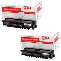 twin pack oki 01240001 black original high capacity toner cartridge