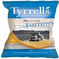 Tyrrells Furrows Sea Salted Crisps 40g