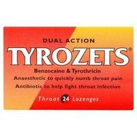 Tyrozets Dual Action Throat Lozenges 24s