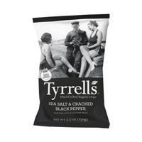 tyrrells sea salt black pepper crisps 150g 1 x 150g