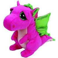 ty beanie boo darla pink dragon plush toy 15cm 1607 37173