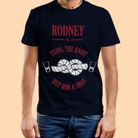 Tying the Knot, Buy Him a Shot: Customised Mens Navy T-Shirt