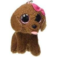 ty beanie boo maddie brown dog with bow plush toy key clip 85cm 1607 3 ...