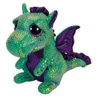 ty beanie boo cinder green dragon plush toy 15cm 1607 36186