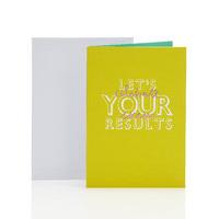 typographic exam results congratulations card