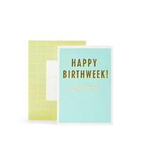 Typographic Happy Birth Week Birthday Card