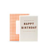 Typographic Happy Birthday Folded Card