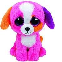 ty beanie boo the dog plush toy pink 15cm 1607 37188