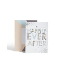 Typography Happily Ever After Wedding Card