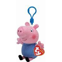 Ty George Pig Clip Plush Key Chain