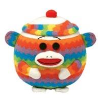 ty beanie ballz sock monkey rainbow