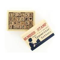 Typewriter Letter Wooden Stamps 27 Pieces