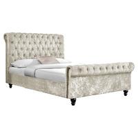 Tyrell Velvet Bed Frame Oyster Double