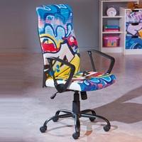 Tycoon Children Office Chair In Coloured PU Leather With Rollers