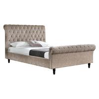 tyrell chenille bed frame mink king