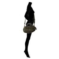 Tyoulip sisters medium three crumple handbag of soft leather (38 x 21 x 17 cm), Colour:Black