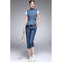 tyzee womens going out casualdaily simple spring summer shirt pant sui ...