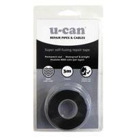 U-Can Black Self-Fusing Silicone Tape (L)3m (W)112mm