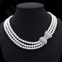 u7high quality synthetic pearl beads luxury womens fancy choker collar ...