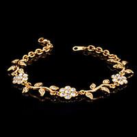 U7Cute Women\'s Trendy Fashion Jewelry 18K Real Gold Platinum Plated Bracelet Bangle Rhinestone Crystal for Women