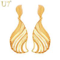 u7 womens fashion gold women jewelry 18k real goldplatinum plated holl ...