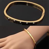 u7 new fashion 18k real gold plated austrian rhinestone cuff bracelets ...