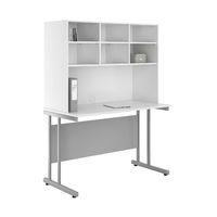Uclic Create Desk with Overshelving 1200mm White