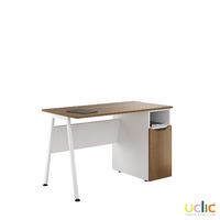 Uclic Aspire Desk with CPU Cupboard Sylvan Walnut