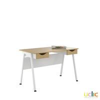 Uclic Aspire Desk with 2 Drawers Sylvan Oak