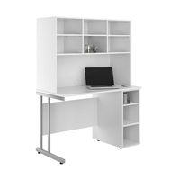 Uclic Create Desk with CPU holder and Overshelving Sylvan Maple