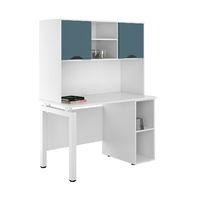 Uclic Engage Desk with CPU holder and Upper Storage Sylvan Oak