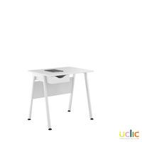 uclic aspire desk with drawer 800mm kaleidoscope white