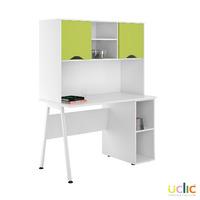 Uclic Aspire Desk with CPU holder and Upper Storage Kaleidoscope Green