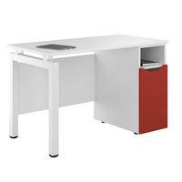 Uclic Engage Desk with CPU Cupboard Reflections White