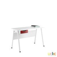 Uclic Aspire Desk with Drawer 1200mm Reflections Burgundy