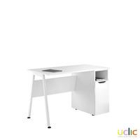 Uclic Aspire Desk with CPU Cupboard Reflections White