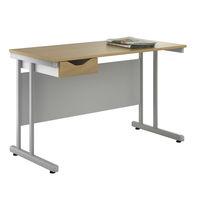 Uclic Create Desk with Drawer 800mm Reflections Burgundy