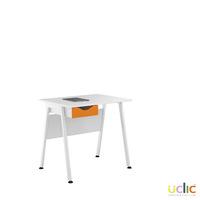 Uclic Aspire Desk with Drawer 800mm Kaleidoscope Orange