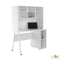 Uclic Aspire Desk with CPU holder and Overshelving Kaleidoscope White