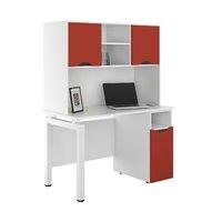 uclic engage desk with cpu cupboard and upper storage reflections ligh ...