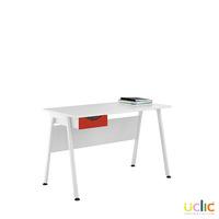 Uclic Aspire Desk with Drawer 1200mm Kaleidoscope Red