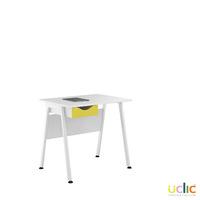 Uclic Aspire Desk with Drawer 800mm Kaleidoscope Yellow